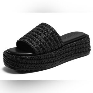 Black BoHo beach sandal